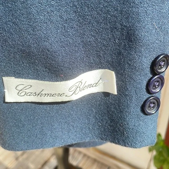 NWT-Men's Cobalt Blue Cashmere Blend Blazer/Jacket Size 40S